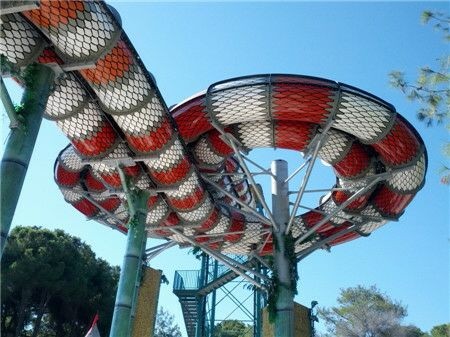 Customized Fiberglass Water Slides , Anaconda Water Slide Water Park Equipment