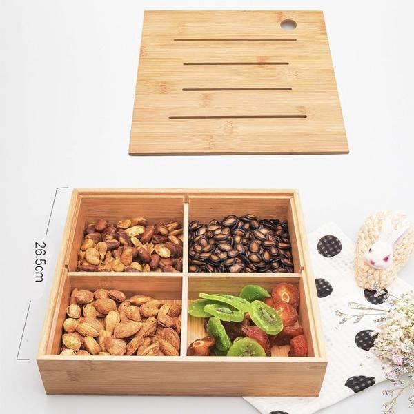 Коробка квадрата съемная Lidded деревянная на сухое хранение 41*31*24cm плода