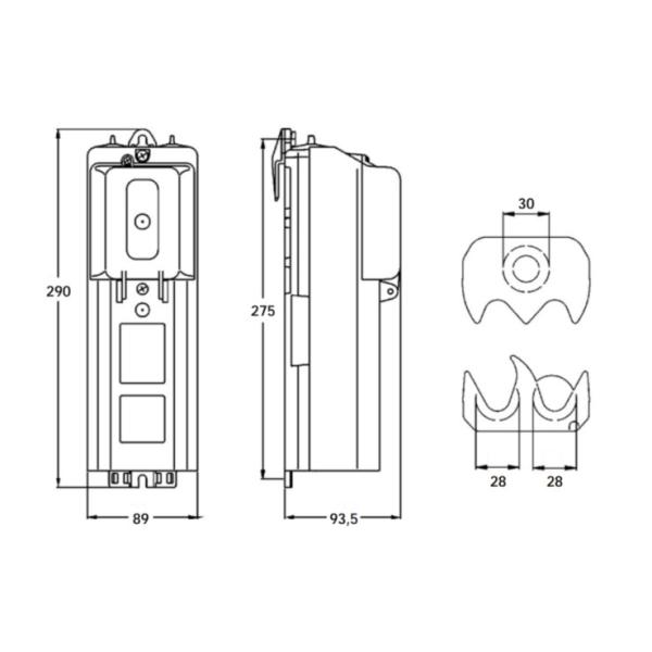 Outdoor Street Lighting Pole Fuse Box , Water Resistant Junction Box