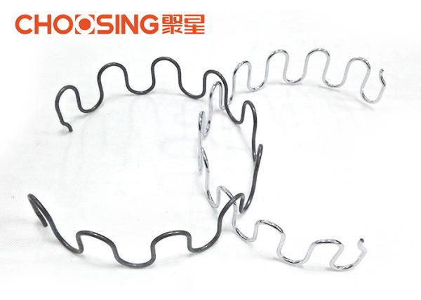 8.5 Ga Black Upholstery Seat Springs , Zig Zag Chair Springs Chrome Plating Surface