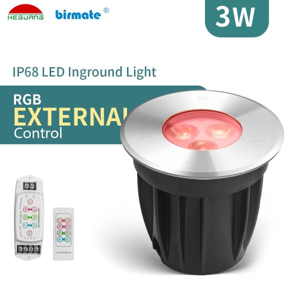 IP68 3W DC24V RVB a rectifié le laiton nickelé de la lumière EMC de LED