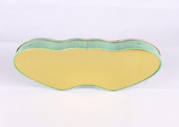 Double Heart Shape CMYK  Printed Candy Gift Tin Box Tinplate Metal With Embossing