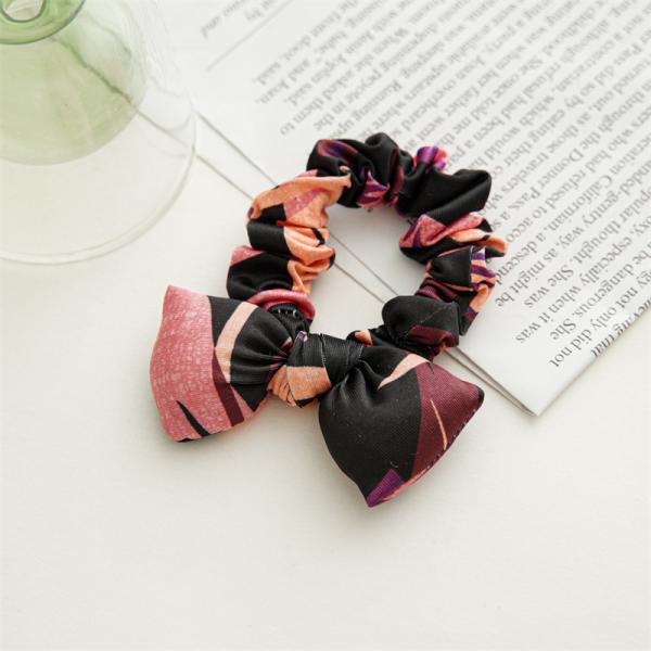 Autumn/winter cross-bow PP cotton kids hair bands elastic scrunchie women's ponytail corset scrunchie