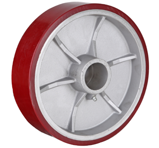 Heavy Duty  Industrial Caster Flat Round Pu Wheels Cast Iron Core Whee Load Capacity  270 Kg To 1600kg