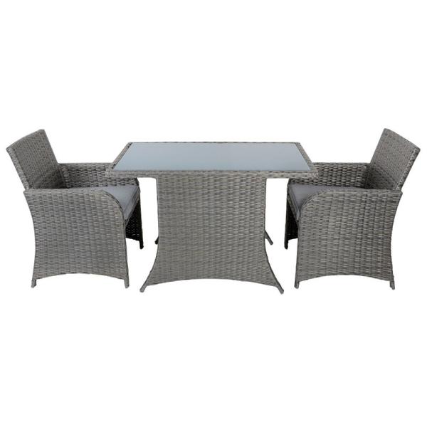 H740mm Rattan Table And Chairs , Wicker Outdoor Patio Furniture Cushioned PE