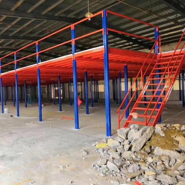 2 Floors Storage Mezzanine Platforms ODM Steel Frame Mezzanine Floor For Shop