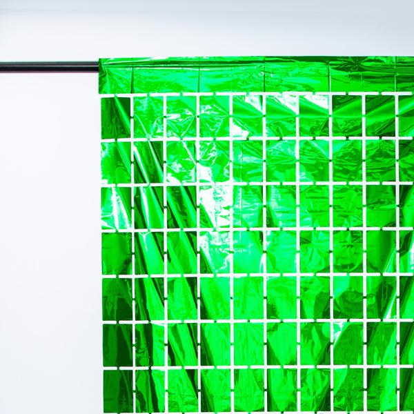 Green 1*1m Square Foil Curtain Background Square Foil Backdrop
