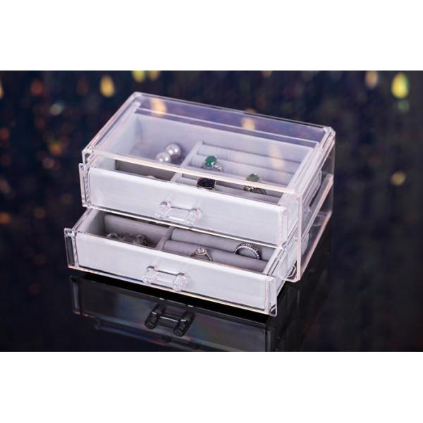 » организатор ювелирных изделий столешницы 7.48x4.52x3.54, ясные акриловые ящики