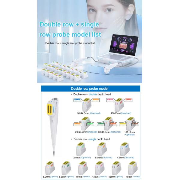 Rejuvenecimiento de la piel Eliminación de arrugas Rostro de la piel del rostro 12D Hifu máquina