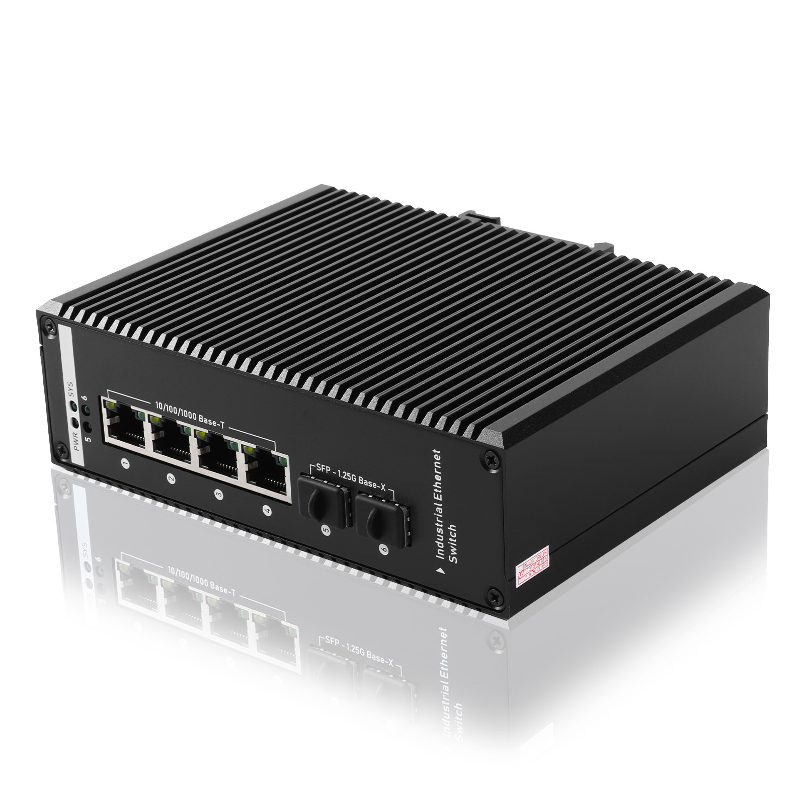 Переключатель волокна SFP порта 2 POE переключателя 4 RTL8380MI TPS23861 промышленный автономный POE