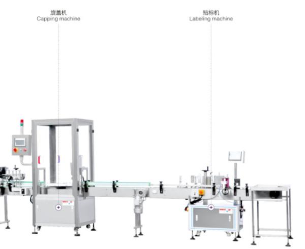 Food Weighing Filling Packing Machine 1200bph Sealing Capping Printing