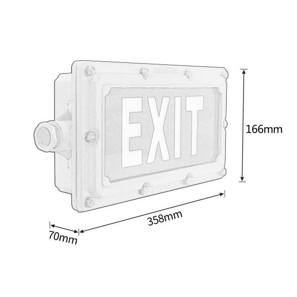 Не поддерживаемый аварийный выход СИД взрывозащищенный освещает установку стены 5W 500Lm