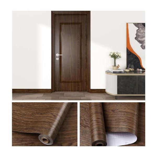 Removable Self Adhesive Wood Wallpaper for Furniture Door Waterproof Wood Grain Wallpapers Wood Film