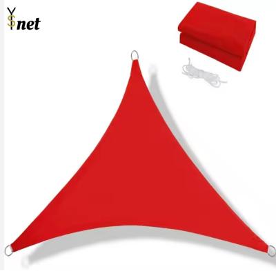 3.0m X 3.0m X 3.0m 160g 300D Triangle Anti-UV Grand jardin rouge étanche à l'eau Vélos de protection contre le soleil Fabriqué en matériau Oxford