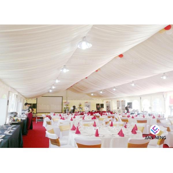 Luxury Marquee Outside Wedding Tents With Curtains Colorful Lining For Event Parties