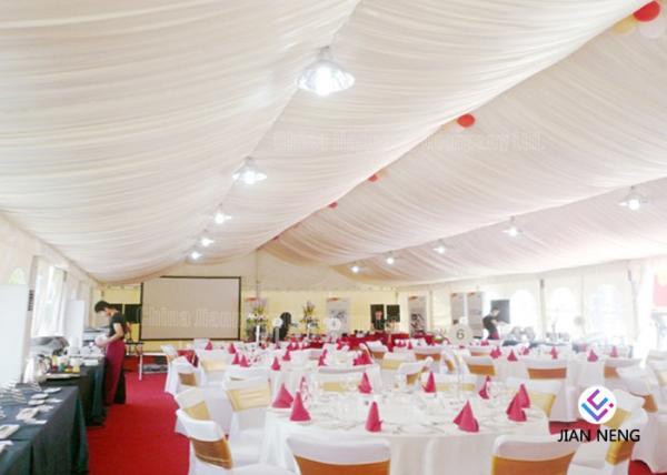 Luxury Marquee Outside Wedding Tents With Curtains Colorful Lining For Event Parties