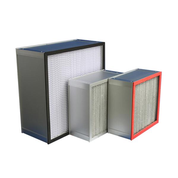 Commercial Aluminium Foil Separator Deep_Pleat High Efficiency Air Filter H13 H14 Air Conditioning System For Clean Room