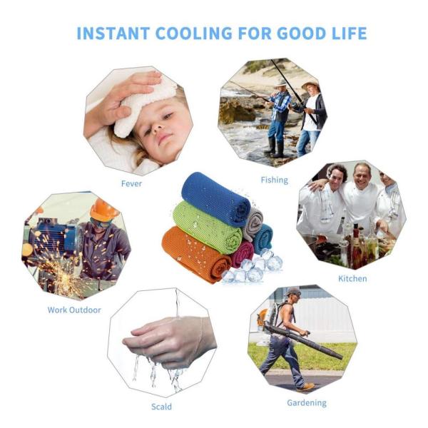 Охлаждая полотенца для полотенца спорт полотенец момента времени шеи и стороны охлаждая располагаясь лагерем