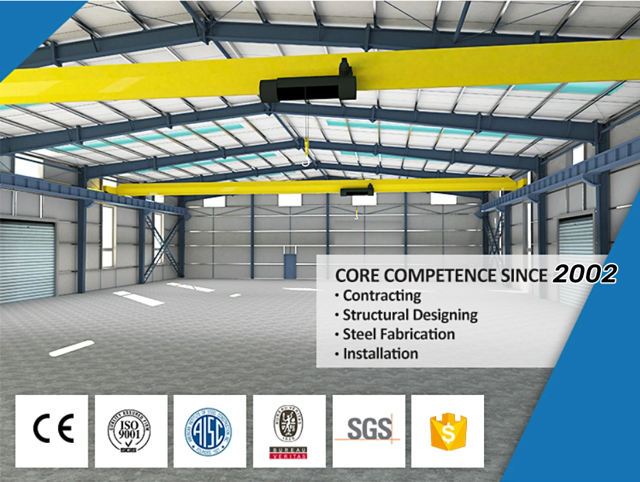 Pre Engineered Metal Building Q355B Welded H Beam Steel Frame Structure Construction For Industrial Storage