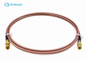 le glod a plaqué la femelle de smc au câble d'extension coaxial femelle du