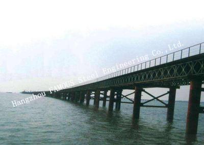 Structural Steel Bailey Bridge , Road Highway Construction Army Bailey Bridge Military