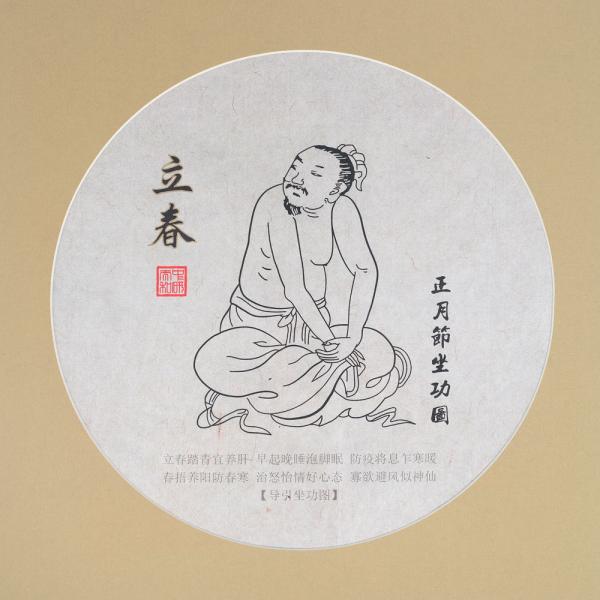 o meridiano tradicional da medicina chinesa de 35*35cm faz um mapa de 24 termos solares assentos guiados