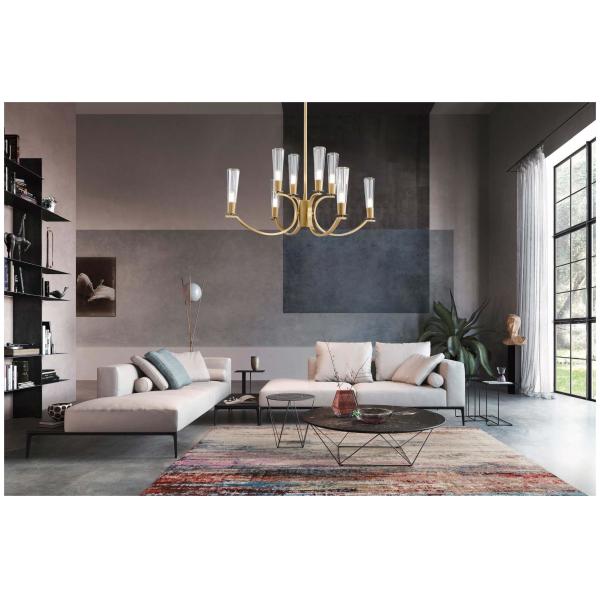 Customizable Copper Glass Chandelier Multiple Sizes Available