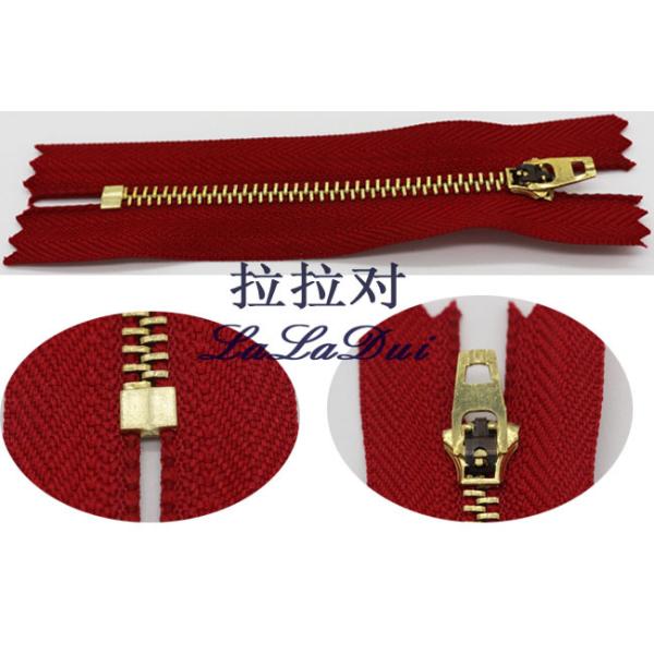 Raw Brass Metal Fire Retardant Zippers Fire Aramid Tape For Garments And Bags