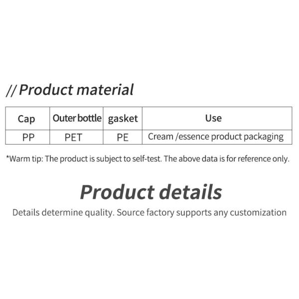 30 g/50 g tapa de plástico vacío helado negro exfoliante corporal mantequilla crema facial plástico recipientes cosméticos