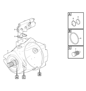 Excavator Hydraulic Pump A25F A30F A35F A40F L90F L110F L120F 150F For Acculated Dump Truck VOE 15140666 17458128