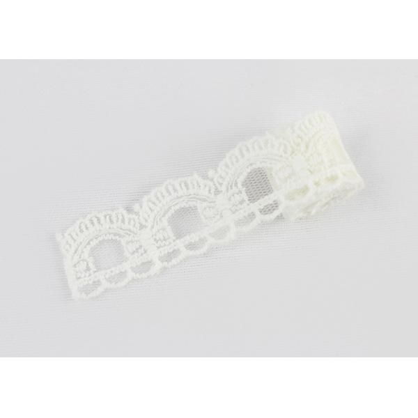 Anchura blanca del color los 2.6cm del estilo antiguo soluble en agua de la cinta del cordón del algodón del guipur