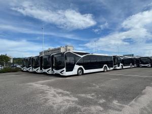 30人乗り新古品12メートル純電気式Zonson製路線バス