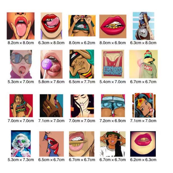 Sexy Women Devil Horror Graffiti Kiss Cut Stickers Printing 4cm-8cm