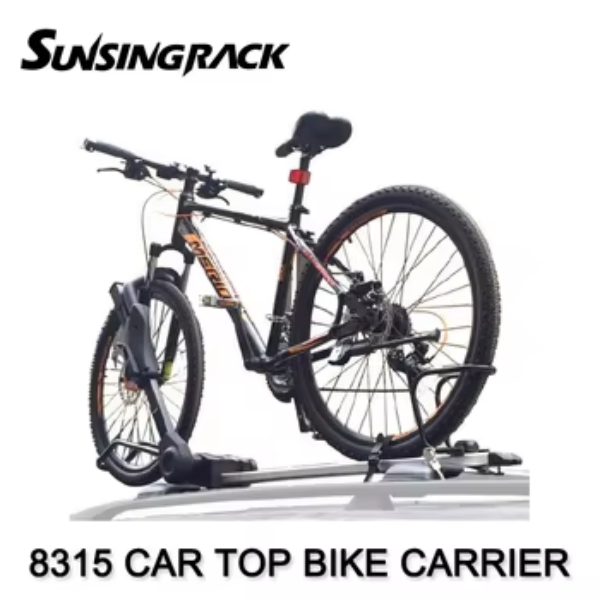 8315 New Design Durable 1-Bike Car Roof Mount Carrier Universal Aluminum Alloy 4x4 Accessory fit for Travel Luggage