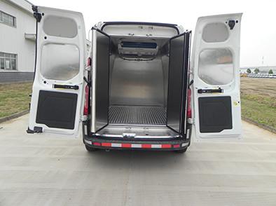 White Ford Transit Cargo Van Refrigerated Truck Gasoline 4×2