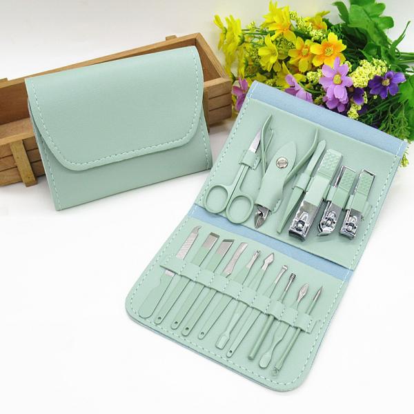 Manicure Set Nail Clippers Tools Household 4/12/16Pcs Stainless Steel Ear Spoon Nail Cutters Scissors Kit For Manicure Tools