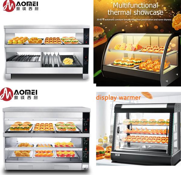 Temperature Controlled Electric Heated Thermal Food Warmer Display with Glass Table Top