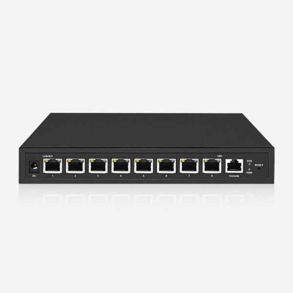 8 portas RJ45 Ethernet 10GB Layer 3 Switch Suporte QoS / Roteamento estático / ARP estático