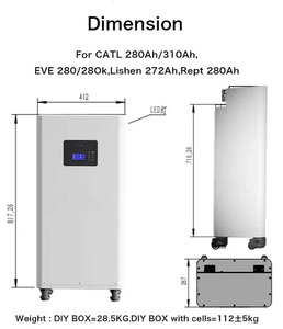 51 2V Lithium Battery Pack with LCD for Solar Energy Storage
