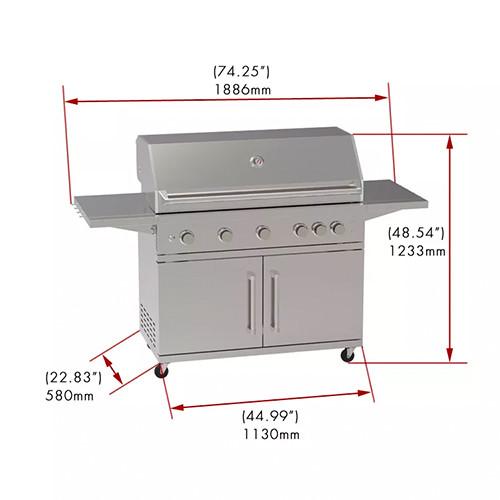 Lpg Freestanding Bbq Units Standing Gas Grill Barbecue Flat Top With Trolley