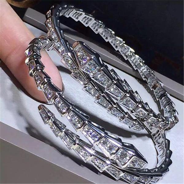 Real low price and high quality jewels diamond snake Bracelet 18k gold white gold yellow gold rose gold diamond Bracelet