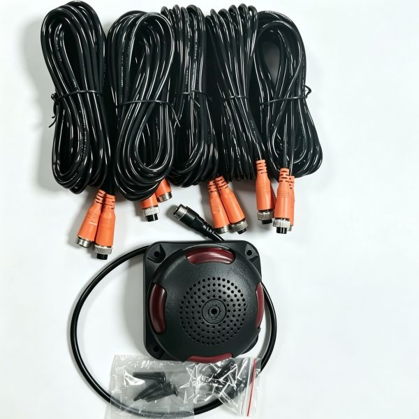 SPA206 Forklift Image Border Sensing System 4CH Panoramic Blind Spot Warning Camera with Video Recording