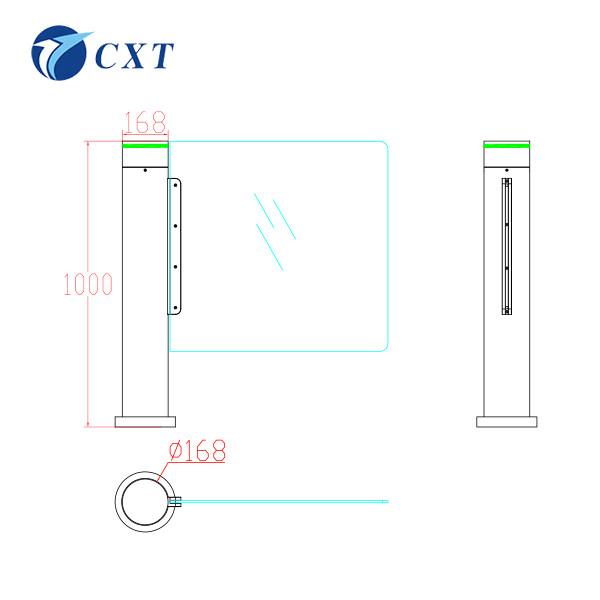Community supermarket anti-collision swing gate intelligent full-automatic brushless motor swing gate Disabled Security Access Glass Swing Door 140s