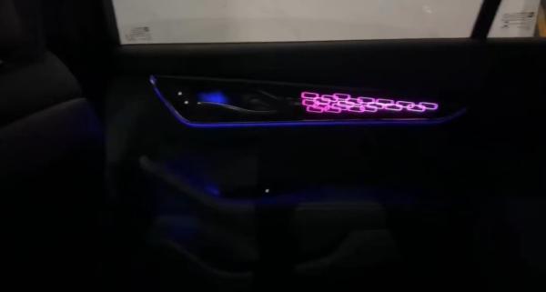Ambient lights Rainbow symphony dynamic carbon fiber check design mold design for Cadillac CT5