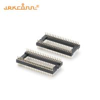 1.778mm Pitch 42Pin IC Pin Headers Gold Flash H10.0mm Black PBT