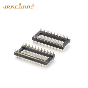 Connecteurs de broches CI 42 broches à pas de 1,778 mm, flash or, H10,0 mm, PBT noir