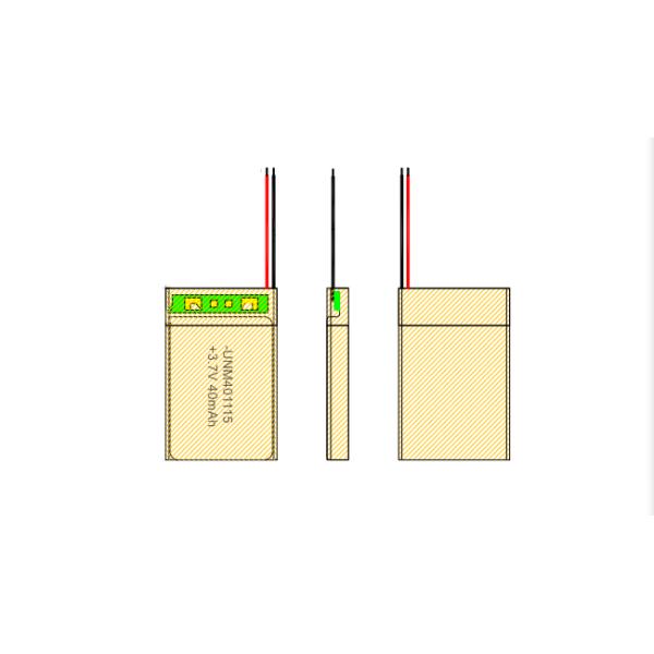401115 Rechargeable Polymer Lithium Battery / 3.7V 40mAh Headset Battery