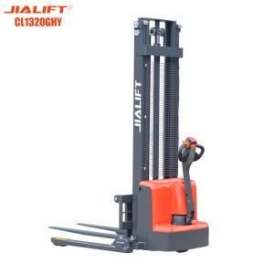 1.5 Ton 1300kg Electric Power Stacker Pedestrian With Straddle Lifting Height
