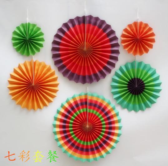 Custom silver folding fan festival festive supplies paper fan Birthday party wedding decorations home decor 6pcs/set