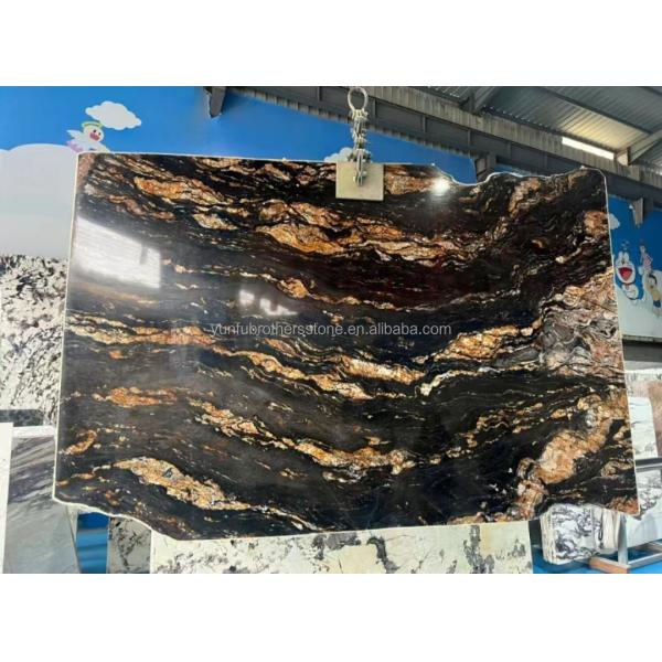 Chinese Granite Luxury Kitchen Countertop with Polished Black Gold Stone